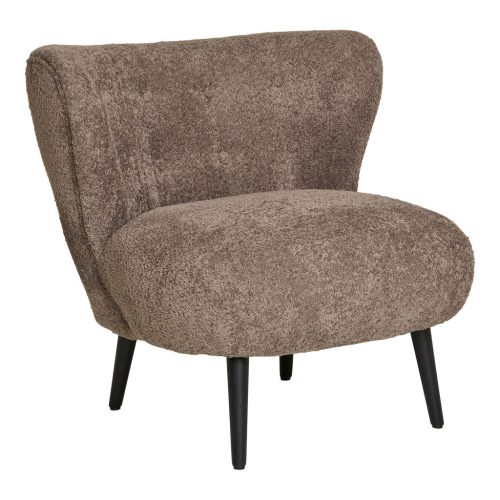 Covelo fotel, bouclé, barna-fekete