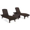 Pacific duo kerti nyugágy set Corfu asztallal barna
