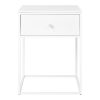 Vita éjjeliszekrény, 1 fiók, fehér, fehér váz 40x40x55 cm