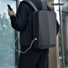 Axen merevített Usb-s laptop hátizsák fekete
