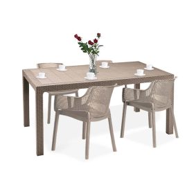 Elody 4+1 kerti bútor garnitúra szett cappuccino