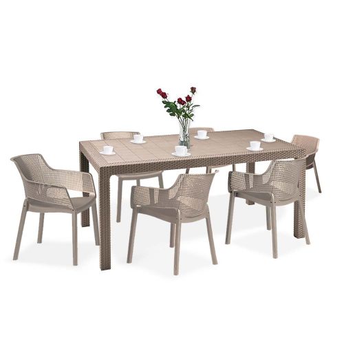Elody 6+1 kerti bútor garnitúra szett cappuccino