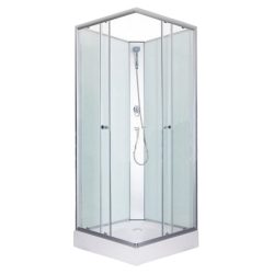   Harbor 80x80 cm hátfalas szögletes zuhanykabin zuhanyszettel zuhanytálcával