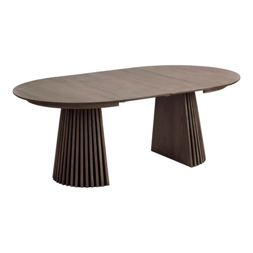 Osaka ovális bővíthető étkezőasztal 120x120-160x200 cm füstös tölgy