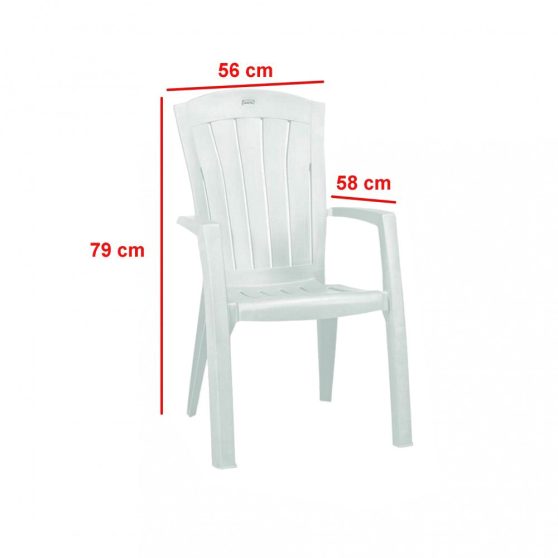 Santorini műanyag kerti szék fehér