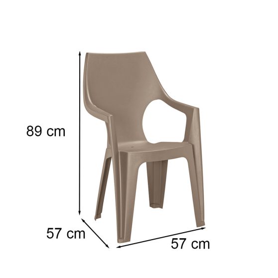 Dante kartámaszos magas támlás műanyag kerti szék