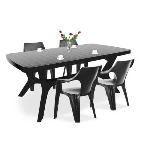 Balante 4+1 kerti bútor garnitúra szett grafit színben