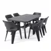 Natalie 6+1 kerti bútor garnitúra szett grafit