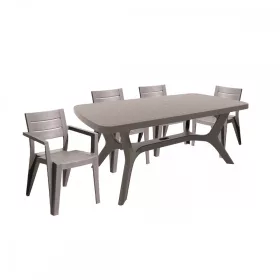 Juliemore 4+1 kerti bútor garnitúra szett cappuccino