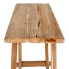 Girona Konzolasztal, teak fa, natúr, 90x40x80 cm