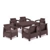 Corfu Relax duo kerti bútor garnitúra futura asztallal barna