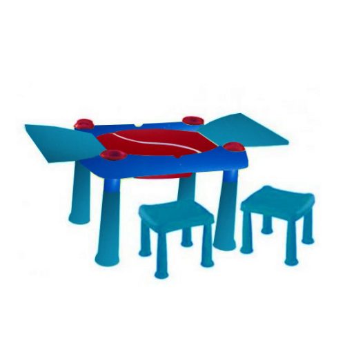 Creative Play asztal, székkel, kék-piros színben