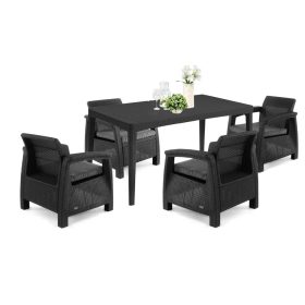 Girorfu duo kerti bútor garnitúra szett grafit