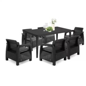 Girorfu duo kerti bútor garnitúra szett grafit