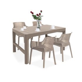 Elyon 4+1 kerti bútor garnitúra szett cappuccino