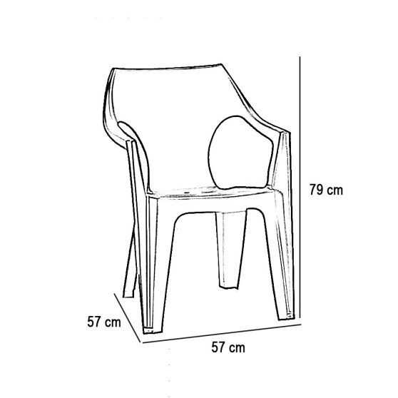 Dante alacsonytámlás műanyag kerti szék