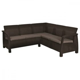 Corfu relax műrattan kerti sarokgarnitúra barna