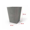 Beton magas műanyag virágcserép 40 cm világosszürke