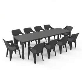 Florin 10+1 kerti bútor garnitúra szett grafit