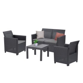 Claire VI 4 személyes kerti bútor garnitúra orlando asztallal grafit