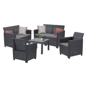 Claire VI 6 személyes kerti bútor garnitúra orlando asztallal grafit