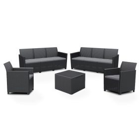 Claire 8 személyes kerti bútor garnitúra grafit