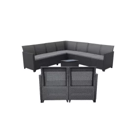 Claire V 9 személyes kerti bútor garnitúra vigo tárolós asztallal grafit