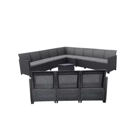 Claire IV 12 személyes kerti bútor garnitúra vigo tárolós asztallal grafit