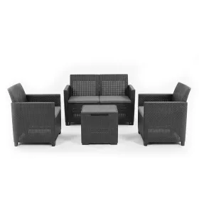 Claire IV 4 személyes kerti bútor garnitúra vigo tárolós asztallal grafit