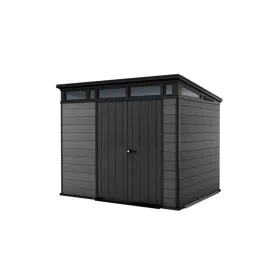 Cortina 9x7 műanyag kerti ház barnás szürke