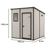 Manor 6x4 műanyag szerszámos ház beige