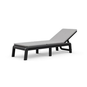Mallorca műanyag napozóágy párnával grafit-világosszürke
