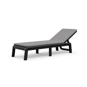Formentera műanyag napozóágy párnával grafit-világosszürke