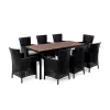 Nadia Large 8+1 kerti bútor garnitúra szett dió-grafit