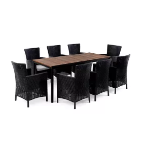 Nadia Large 8+1 kerti bútor garnitúra szett dió-grafit