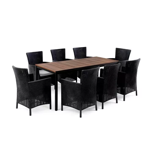 Nadia Large 8+1 kerti bútor garnitúra szett dió-grafit