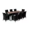 Nadia Large 8+1 kerti bútor garnitúra szett dió-grafit