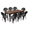 Lagos Large 8+1 kerti bútor garnitúra szett dió-grafit