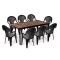 Lagos Large 8+1 kerti bútor garnitúra szett dió-grafit