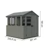 Potting shed kültéri műanyag ház zöld