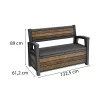 Decocoat műanyag kerti pad/tároló 227 L dió