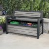 Decocoat műanyag kerti pad/tároló 227 L viharszürke