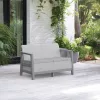 Scandi linea 2 személyes kerti kanapé hamuszürke-világosszürke