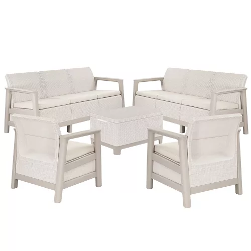 Scandi Love max linea duo kerti bútor szett jute tárolós asztallal