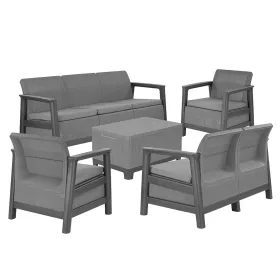   Scandi Big linea duo kerti bútor szett jute tárolós asztallal