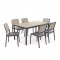 Porto Nova 160 6+1 kerti bútor garnitúra szett kőris-grafit