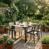 Porto Nova 160 4+1 kartámaszos kerti bútor garnitúra szett kőris-grafit