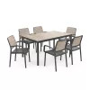 Porto Nova 160 6+1 kartámaszos kerti bútor garnitúra szett kőris-grafit