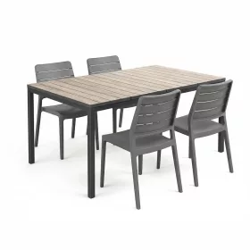 Porto Nova Prime 160 4+1 kerti bútor garnitúra szett kőris-grafit