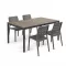 Porto Nova Prime 160 4+1 kerti bútor garnitúra szett dió-grafit